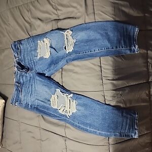 American eagle distressed hi rise jeggings